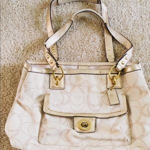 Coach bag beige/ gold used